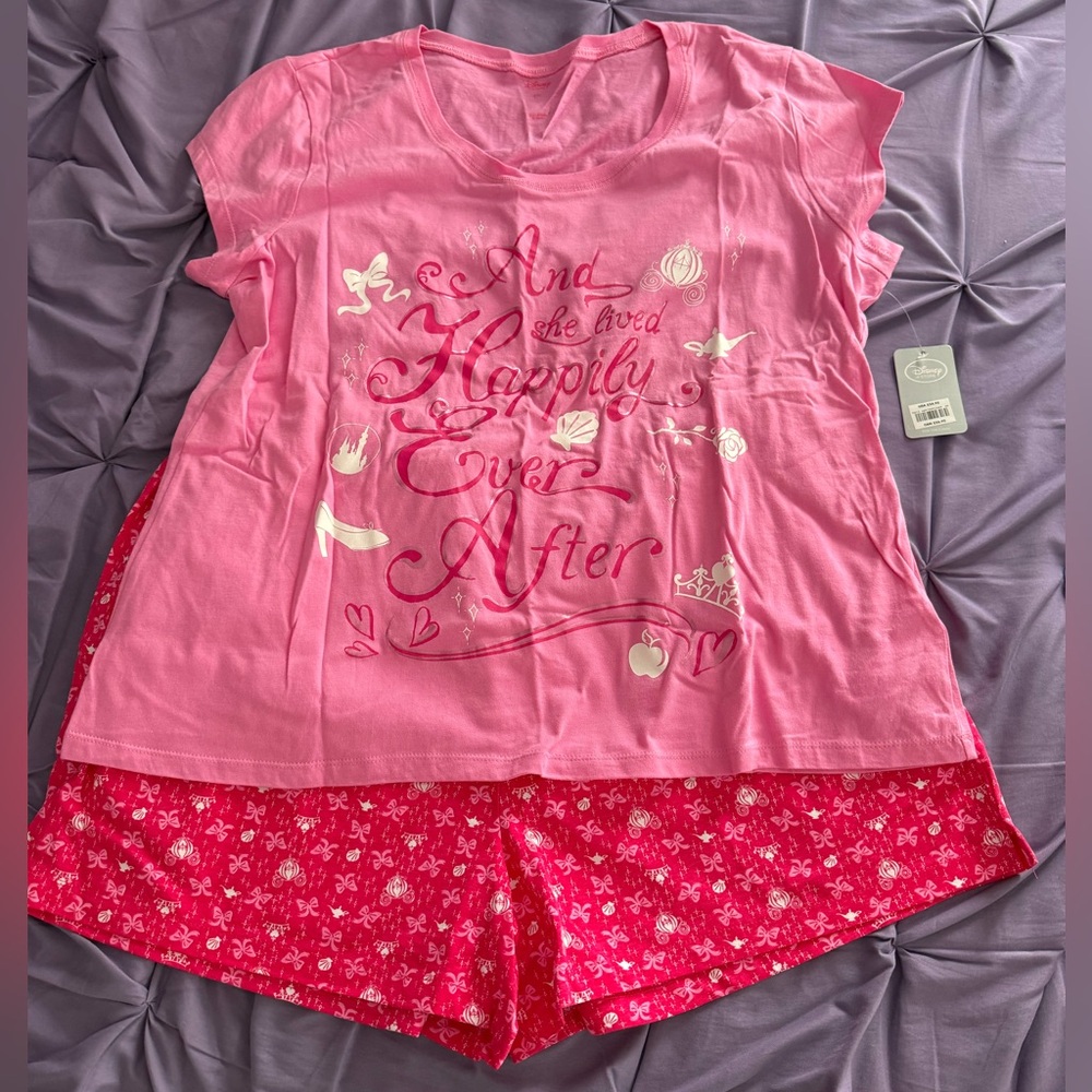 DISNEY “And she lived happily ever after” pajama set 2X NWT